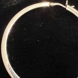 2” stamped 925 sterling silver hoop earrings